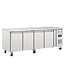 Polar Koelwerkbank RVS | 4 deurs | 449L | (H)86x(B)223x(D)60