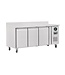 Polar Vrieswerkbank RVS | 3 Deurs | Spatrand | 417L | (H)96x(B)179,5x(D)70cm