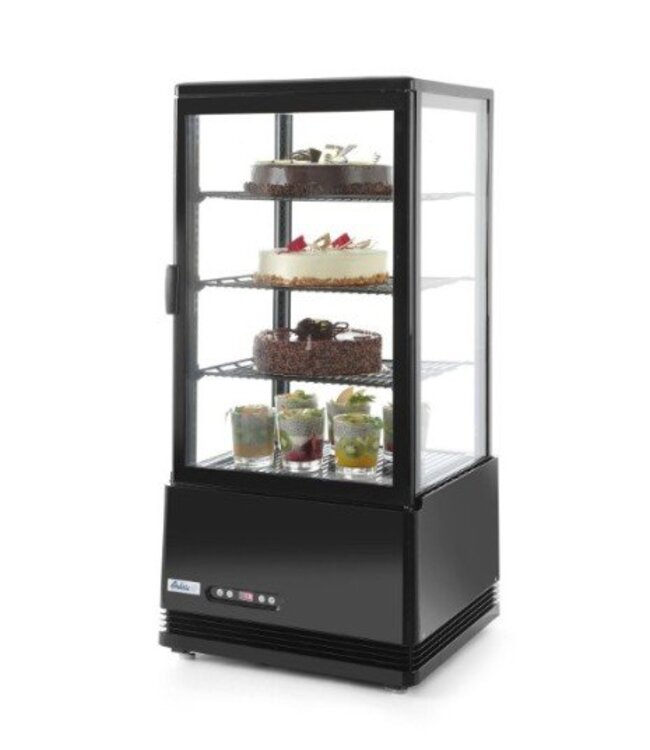 Hendi Koelvitrine tafelmodel | zwart | 78L | (H)96,6x(B)45,2x(D)40,6