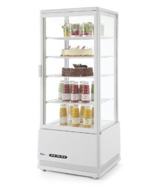 Koelvitrine tafelmodel groot | Wit | 98L | (H)111,6x(B)45,2x(D)40,6cm