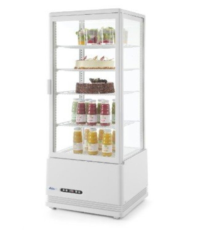 Koelvitrine tafelmodel groot | wit | 98L | (H)111,6x(B)45,2x(D)40,6