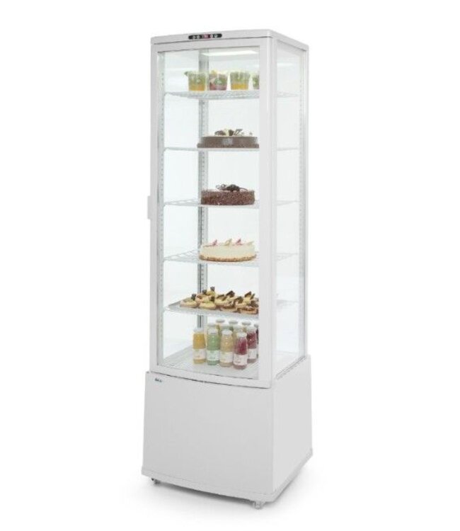 Staande koelvitrine | Wit | 270L | (H)187x55x52cm