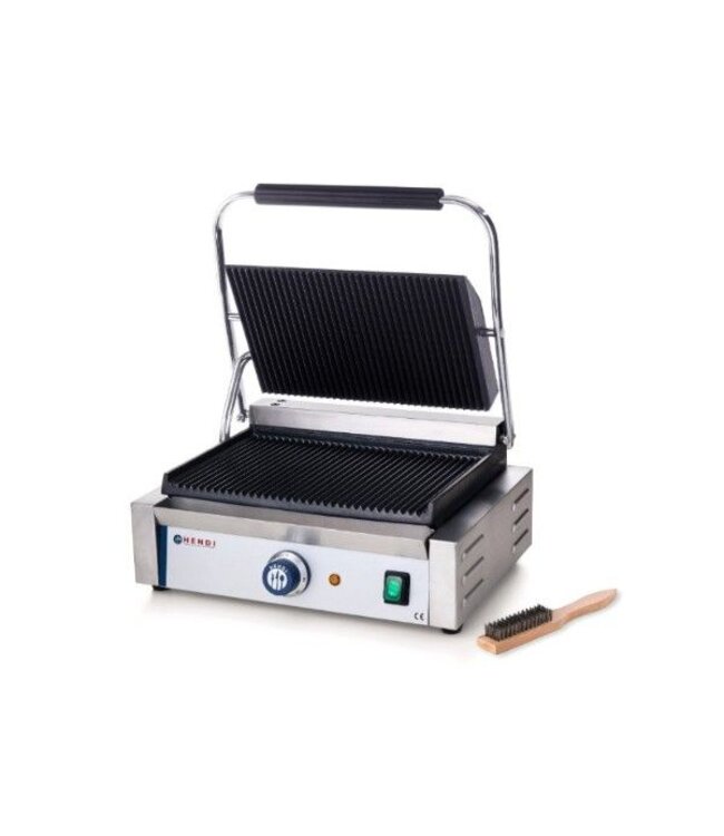 Contactgrill panini | geribbeld | 2,2kW | (H)21x(B)43x(D)37