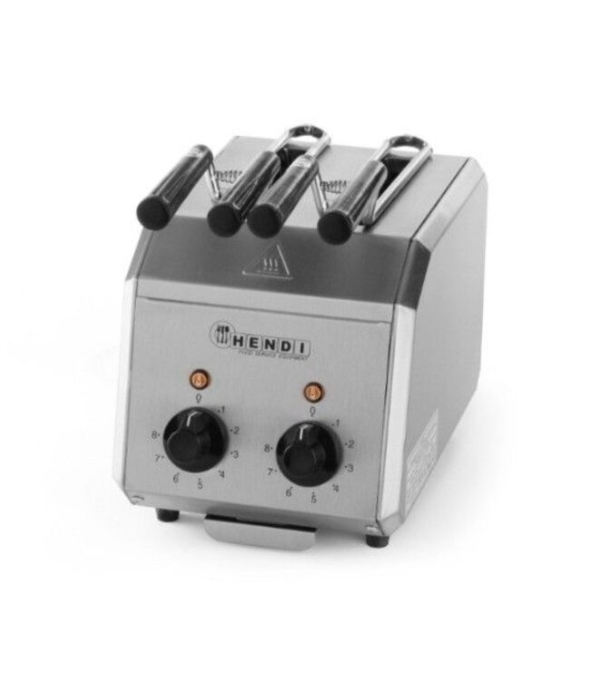 Tosti apparaat RVS - met timer - 2 klemmen