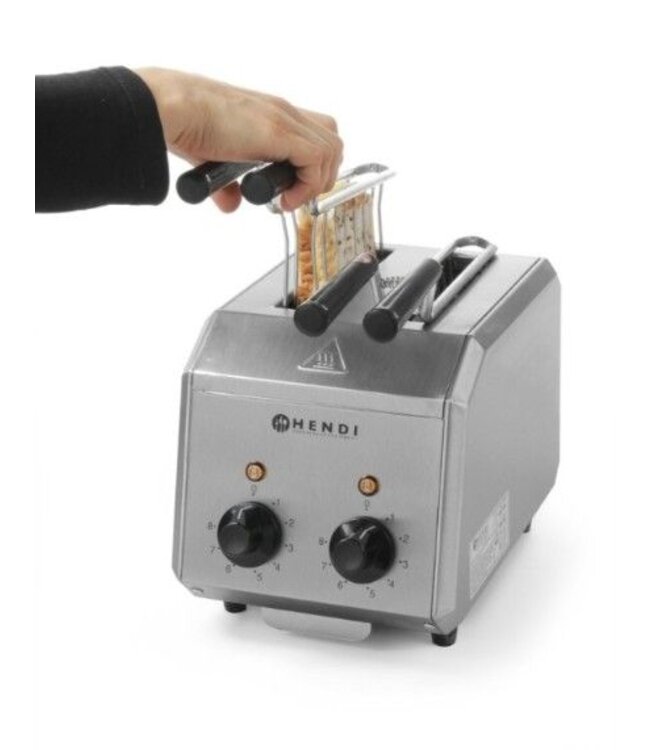 Tosti apparaat RVS - met timer - 2 klemmen