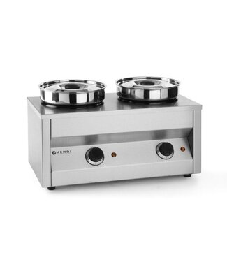 Hendi Bain marie met 2 ronde potten - Ø185mm - 2x 4,2 liter