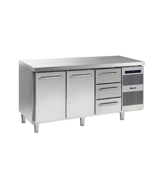 Koelwerkbank Gastro K 1807 CSG A DL/DL/3D L2 - 1/1 GN