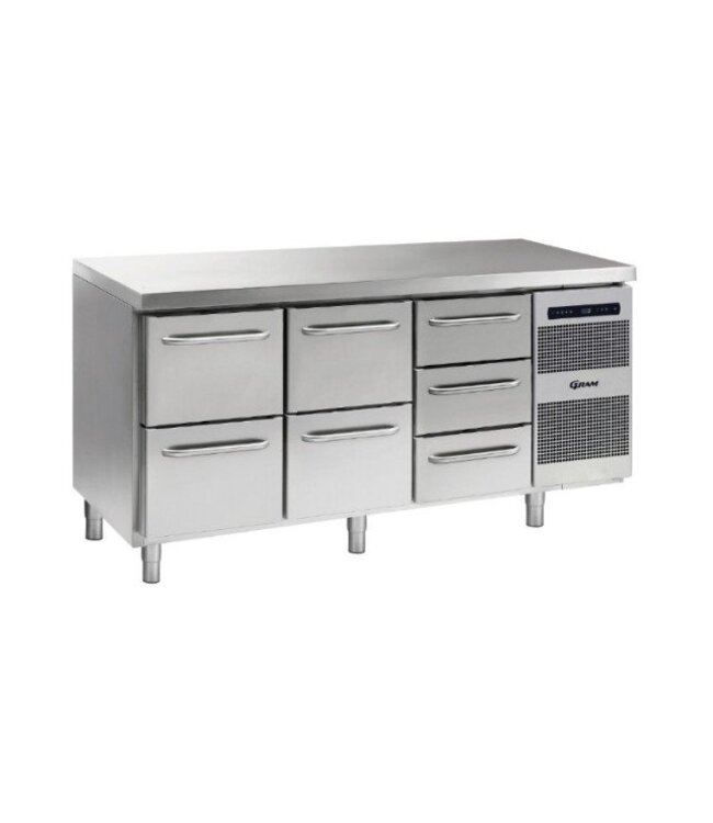 Koelwerkbank Gastro K 1807 CSG A 2D/2D/3D L2 - 1/1 GN