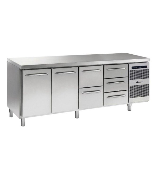Koelwerkbank Gastro K 2207 CSG A DL/DL/2D/3DR L2 - 1/1 GN