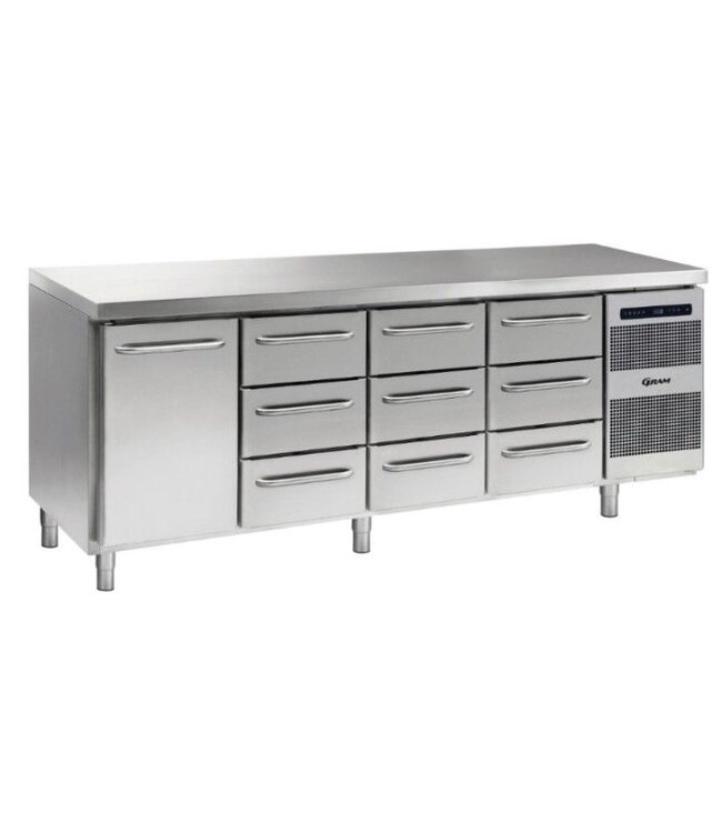 Koelwerkbank Gastro K 2207 CSG A DL/3D/3D/3D L2 - 1/1 GN