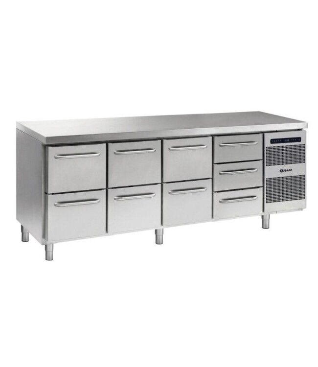 Koelwerkbank Gastro K 2207 CSG A 2D/2D/2D/3D L2 - 1/1 GN