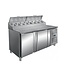 Saro Pizza koelwerkbank | SH1500 | 2 deurs 60x40cm | 8/3GN | (H)108/114x(B)150x(D)85