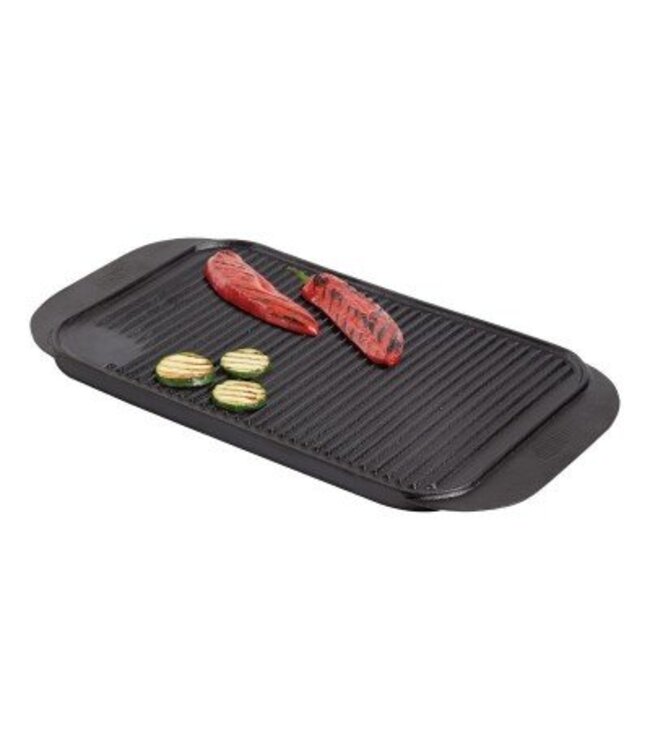 Dubbelzijdige grillplaat gietijzer - 48x26cm