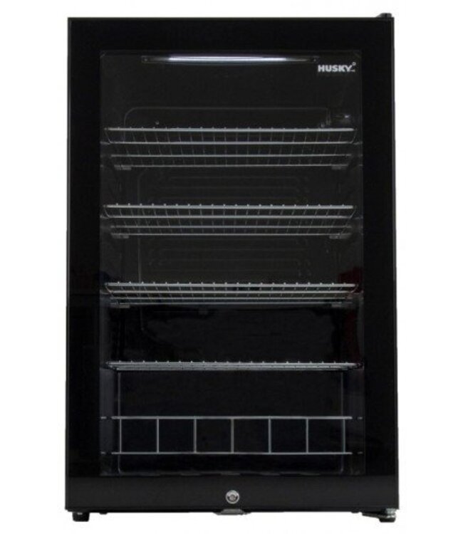 Koelkast met stalen frame | zwart | 130L | (H)84x(B)54x(D)54