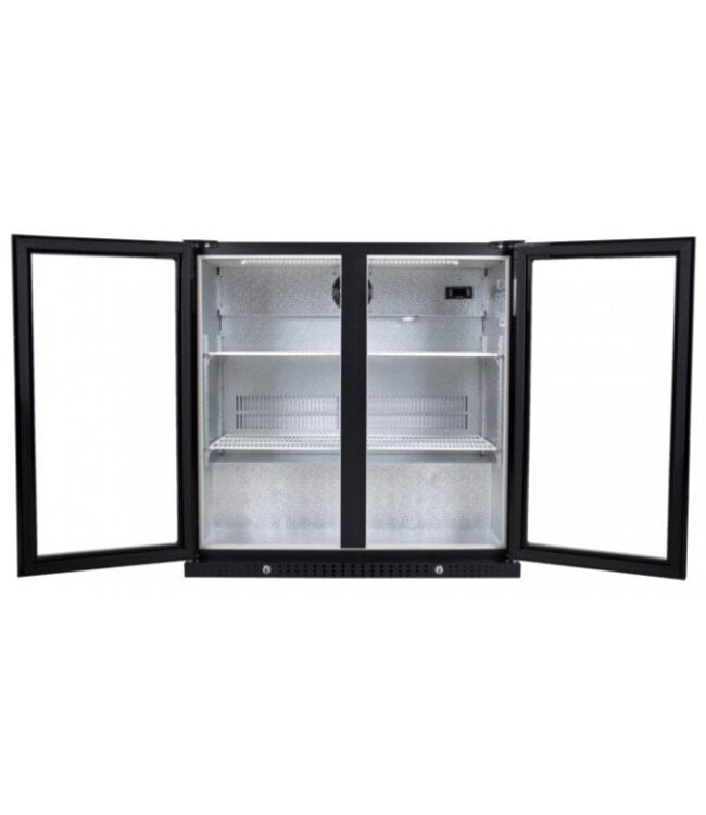 Barkoeling Horeca | 2 klapdeuren | zwart | 186L | (H)87x(B)87x(D)52