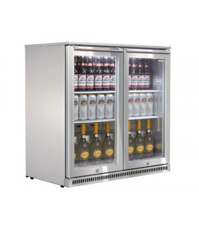 Barkoeler OUTDOOR RVS | 2 klapdeuren | 189L | (H)84x(B)87x(D)50