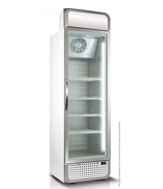 Husky Vrieskast Pro Ventilator glasdeur | Met LED Display | 378L | (H)218,5x65x72cm