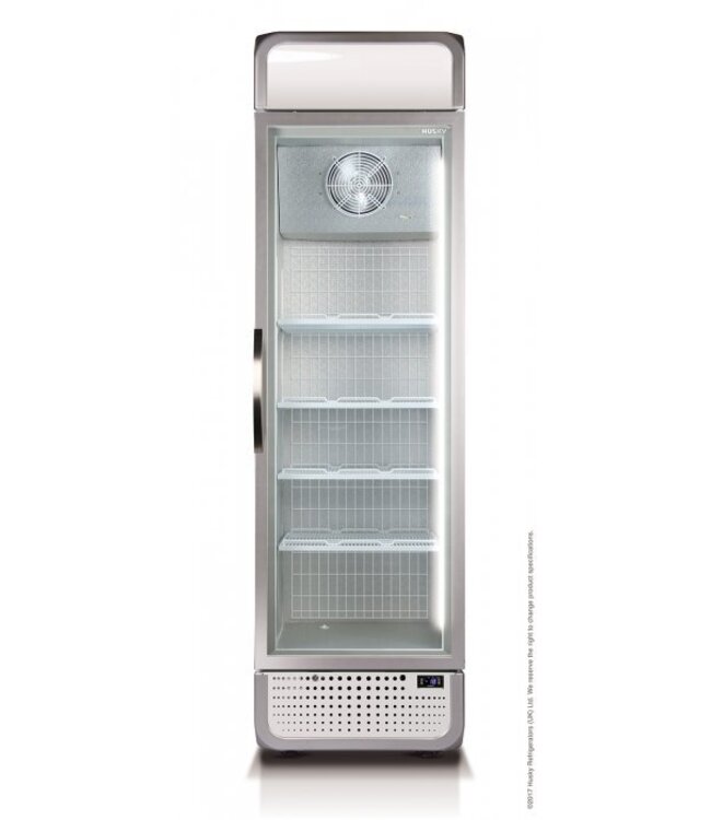 Vrieskast Pro Ventilator glasdeur | Met LED Display | 378L | (H)218,5x65x72cm