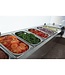 Pizzawerkbank met opzetkoelvitrine | 368L | 3 deurs | boven 6x 1/4GN | (H)144,5x(B)140x(D)70