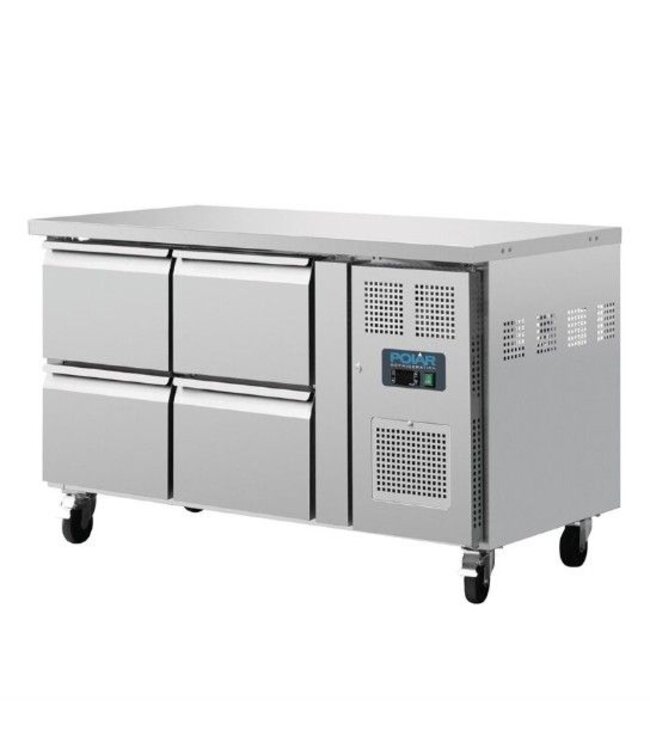 Koelwerkbank RVS | 4 Lades | 314L | (H)86x(B)136x(D)70cm