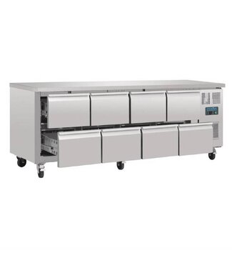 Polar Koelwerkbank RVS | 8 lades | 616L | (H)86x(B)223x(D)70