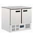 Polar Koelwerkbank met marmer blad | 2 deurs | 240L | (H)88x(B)90x(D)70