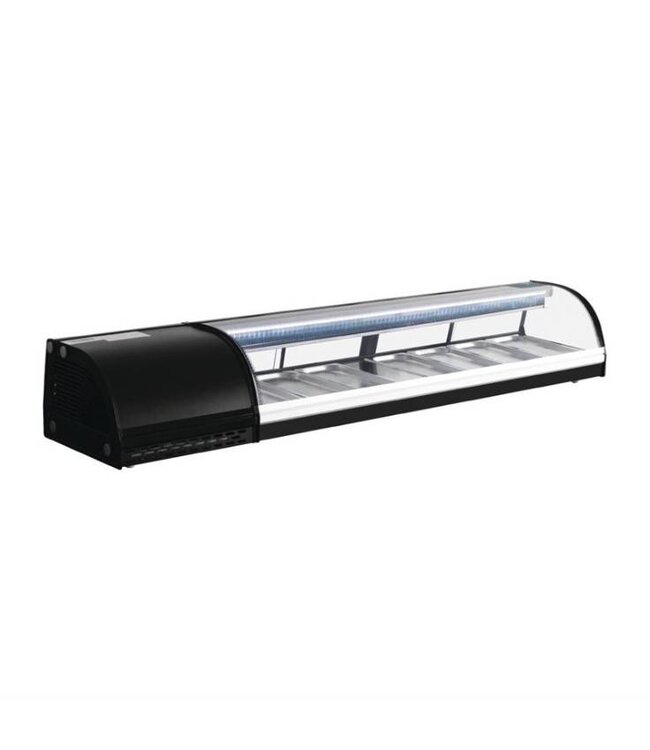 Polar Sushi koelvitrine | 7x 1/3GN | 0 tot 6 graden | (H)29x(B)180x(D)39