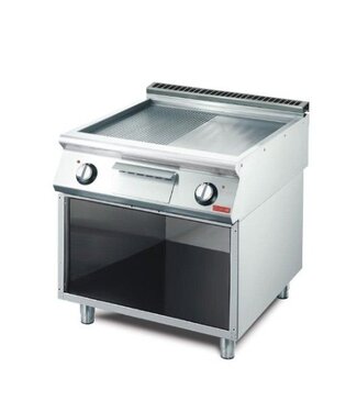 Gastro M Elektrische bakplaat glad gegroefd | Gastro M 700 | 10,8kW | (H)85x(B)80x(D)70