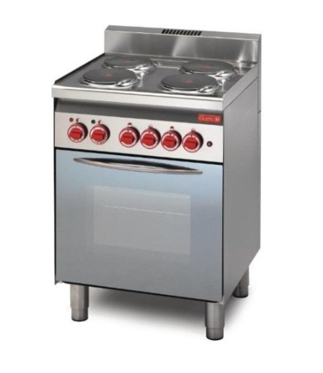 Elektrisch fornuis Gastro M 600 | 4 platen en elektrische oven | (H)85x(B)60x(D)60