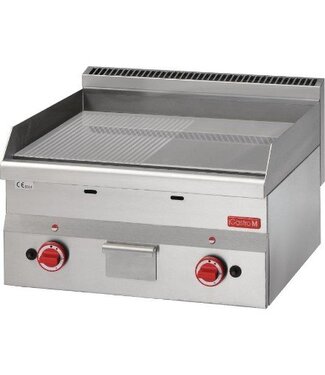 Gastro M Bakplaat Gastro M 600 | verchroomd | glad gegroefd | 10,4kW | (H)28x(B)60x(D)60