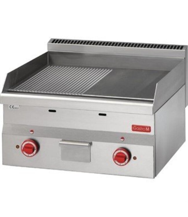 Elektrische bakplaat Gastro M 600 | glad gegroefd | 6kW | (H)28x(B)60x(D)60