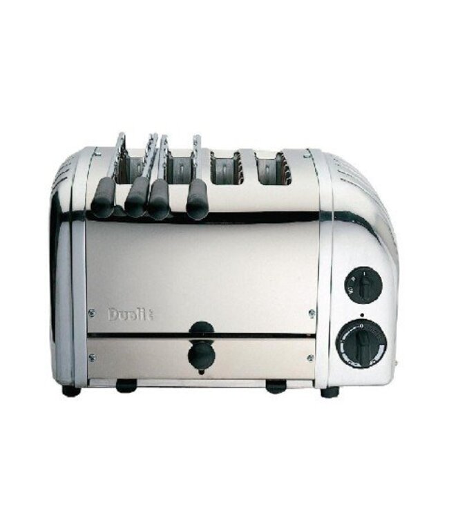 Combi brood/tosti toaster - 4 sleuven met 2 klemmen