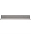 Wandplank roestvrijstaal - open vierkante buis plank - 100x40cm