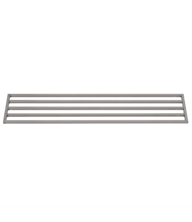 Wandplank roestvrijstaal - open vierkante buis plank - 140x40cm