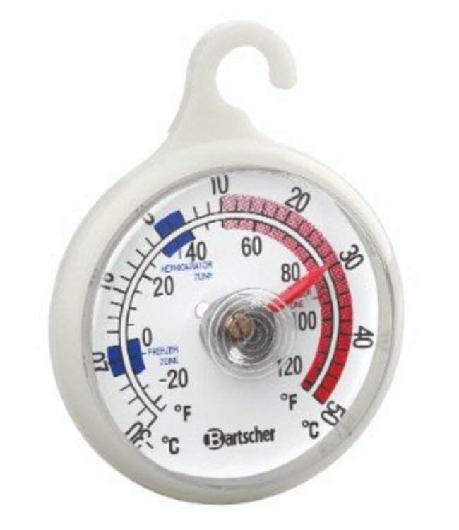 Diepvries en koelkast thermometer voor -30 tot 50 graden - rood