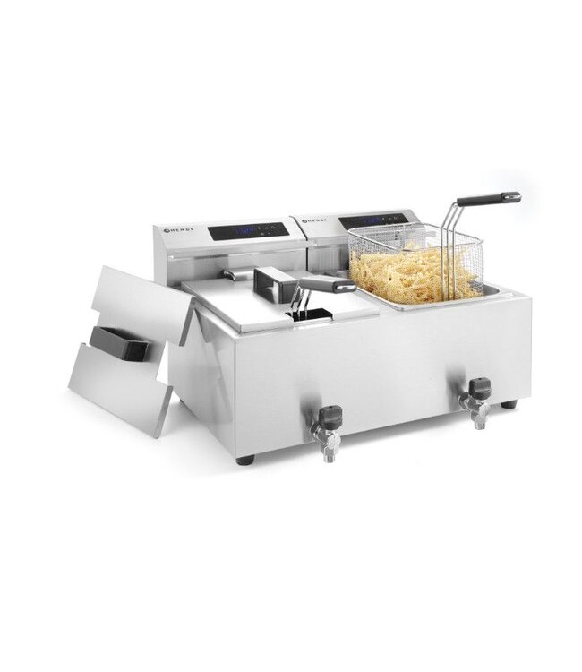 Friteuse Profi Line | 2x 8 Liter | Digitaal | Met aftapkraan