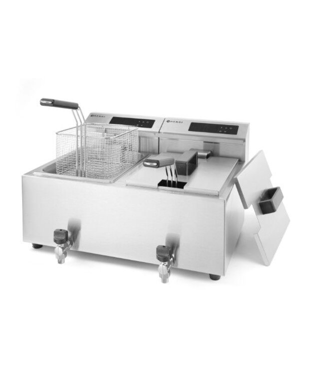 Friteuse Profi Line | 2x 8 Liter | Digitaal | Met aftapkraan