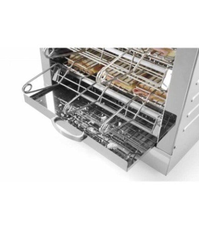 Tosti apparaat RVS | met 6 tostiklemmen