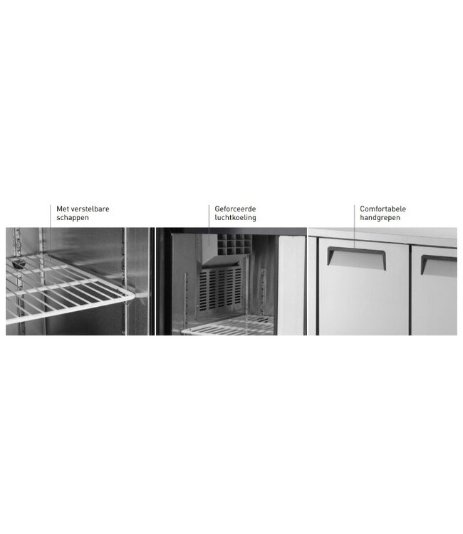 Koelwerkbank Kitchen Line | 3 Deurs | (H)88,6x(B)180x(D)60cm