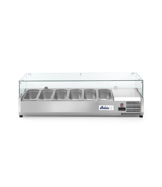 Hendi Opzetkoelvitrine Kitchen Line | 6x 1/3GN | (H)43x(B)140,5x(D)39,5