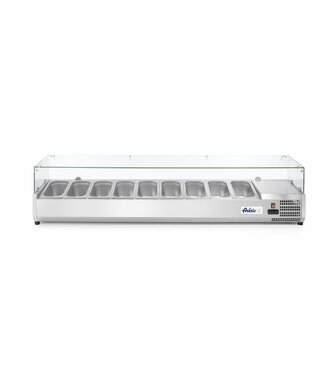 Hendi Opzetkoelvitrine Kitchen Line | 9x 1/3GN | (H)43x(B)200,6x(D)39,5