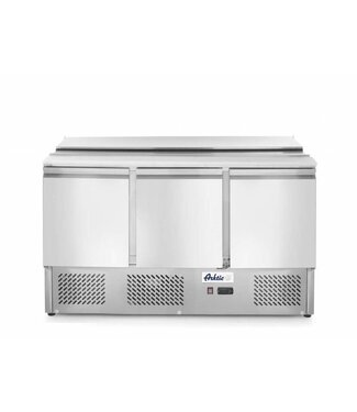 Hendi Saladette Kitchen Line | 3 deurs | boven 4X 1/1GN | (H)88,8x(B)136,5x(D)70