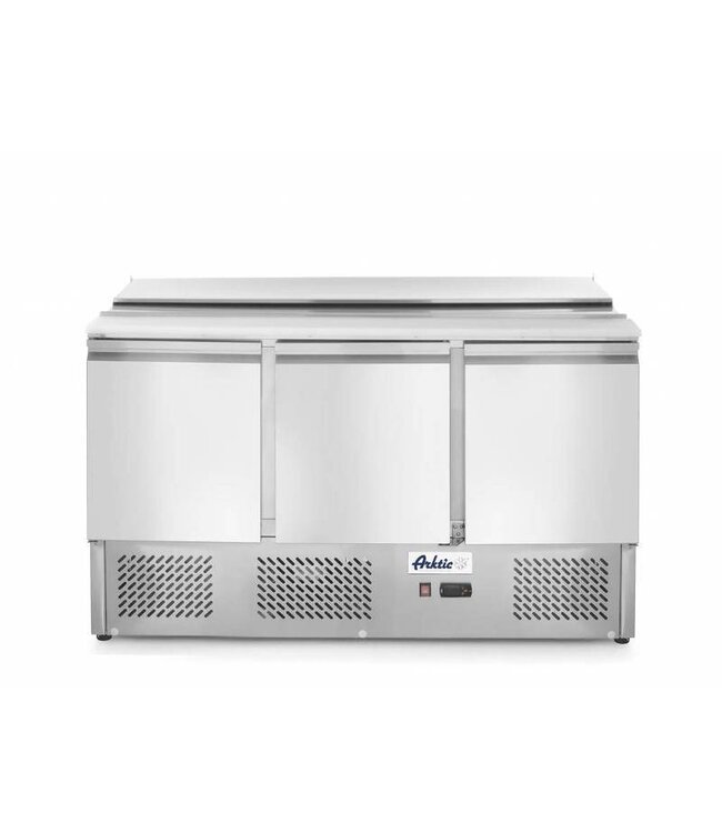 Hendi Saladette Kitchen Line | 3 deurs | boven 4X 1/1GN | (H)88,8x(B)136,5x(D)70