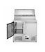 Arktic Saladette met verhoogde GN vitrine | 2 Deurs | 5x 1/6GN | (H)126,5x(B)90x(D)70,2cm