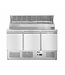 Arktic Saladette met verhoogde GN vitrine | 3 Deurs | 8x 1/6GN | (H)126,5x(B)136,5x(D)70,2cm