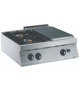 Combisteel Kookplaatunit met 2 branders Pro Line | Gas | (H)25x(B)80x(D)70