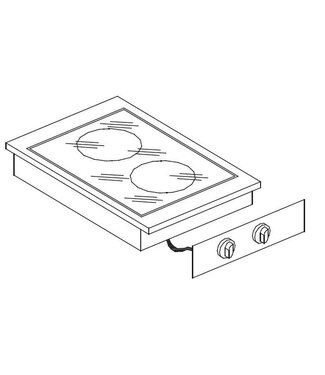 Combisteel Keramische kookunit | Drop-In | 2,4kW+1,8kW