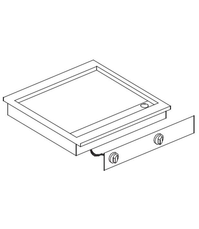 Combisteel Elektrische bakplaat glad | Drop-In | (H)18,1x(B)62,5x(D)60