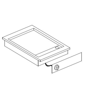 Combisteel Elektrische bakplaat verchroomd glad | Drop-In | (H)18,1x(B)42,5x(D)60