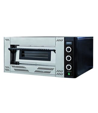 Combisteel Pizza oven op gas | 9 pizza's | Ø30cm | aardgas | 27kW | (H)56x(B)130,5x(D)136,2